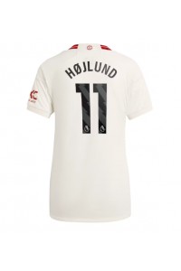 Fotbalové Dres Manchester United Rasmus Hojlund #11 Dámské Třetí Oblečení 2023-24 Krátký Rukáv